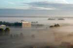 Wageningen Campus in de mist